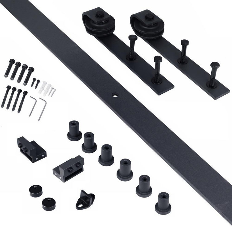 Calhome Panelled Manufactured Wood And Metal Barn Door With Installation Hardware Kit Wayfair